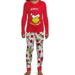 New Dr. Seuss The Grinch Kids Unisex Pajama Set
